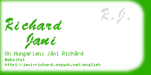 richard jani business card